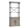 74 Inch Industrial Bookshelf, Freestanding Bookcase with Doors and 3 Open Shelves - 3 of 4