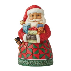 Jim Shore 5.0 Inch Granting Wishes Pint Sized Santa Gifts Santa Figurines - 1 of 3