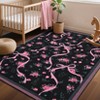 Washable Botanical Floral Print Living Room Rugs, Soft Non Slip Indoor Modern Floor Carpet for Home Office - 3 of 4