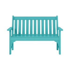 WestinTrends Malibu Outdoor 2-Person All-Weather HDPE Front Porch Garden Bench - 1 of 4