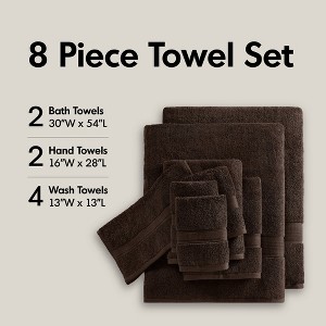 100% Cotton Solid Color Heavyweight Bath Towel Set, Anti-Microbial Certified Highly Absorbent Plushy Bath Towel - 1 of 4