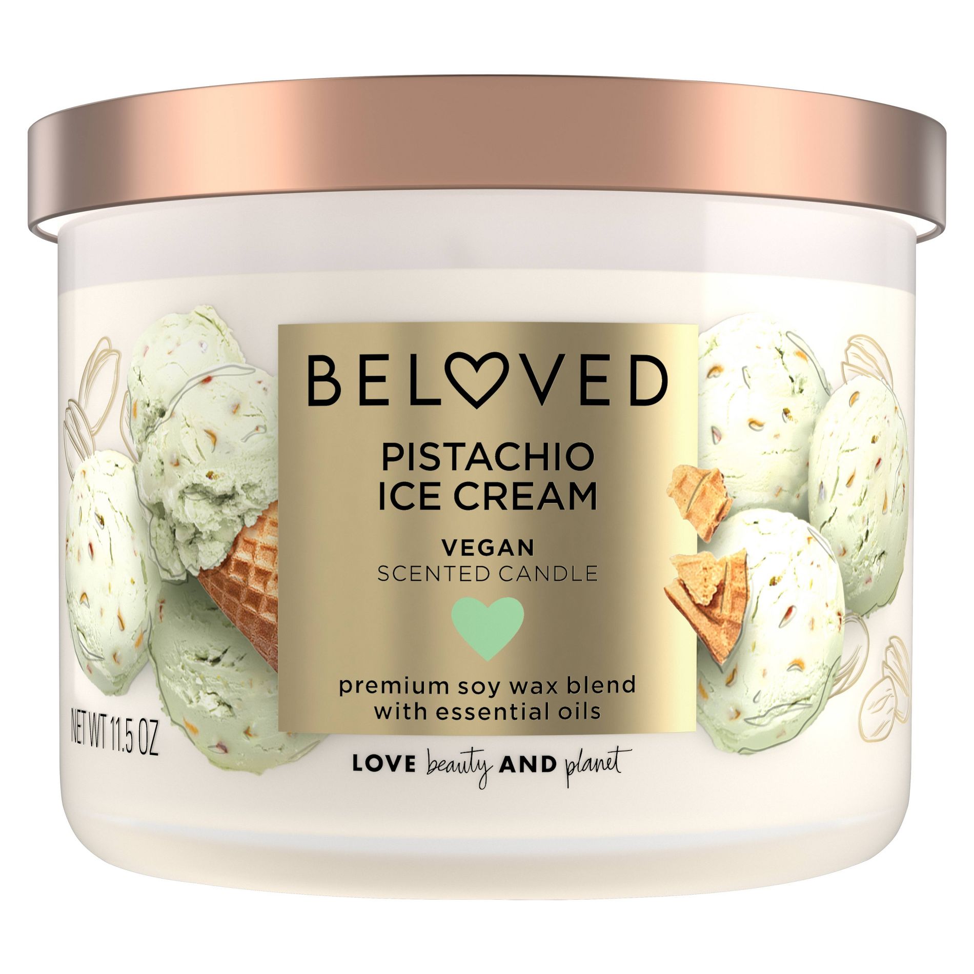 Beloved Pistachio Ice Cream 2-Wick Candle - 11.5oz