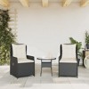 vidaXL Black Poly Rattan Reclining Patio Chairs - Set of 2 with Cushions - Outdoor Deck/Lounge Garden Furniture Adjustable - 4 of 4