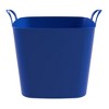 Life Story Flexi Tub, Versatile 26 Quart Storage Tote, Flexible Plastic Home Organizer Lightweight Basket with Carrying Handles, Blue - 3 of 3