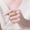 Guili Elegant Sterling Silver 14K Gold Plated 2-Row Modern Ring with Clear Cubic Zirconia for a Chic and Timeless Sparkling Design, Size 6, 7, and 8. - 3 of 3