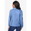 Jessica London Women's Plus Size Drape-Front Leather Jacket - 3 of 4
