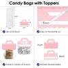 Big Dot of Happiness Pink Confetti Stars - DIY Simple Party Clear Goodie Favor Bag Labels - Candy Bags with Toppers - Set of 24 - 3 of 4