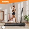 Naysaye Folding Portable Treadmill Walking Pad Removable Armrests Cushioned Belt Spacious Surface for Home Gym Office, Black Yellow, 43.5"*18"*37.8" - 4 of 4