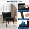 COZONY  Modern Wingback Accent Chair, Upholstered Fabric Single Sofa Chair with Lounge Seat & Wood Legs for Living Room, Office, Bedroom 1 PCS - 3 of 4