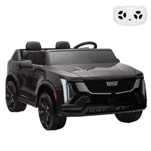24V Licensed Cadillac 2-Seater Kids Ride On Car, Electric Truck w/ Remote, 130W Motors, LED Lights & Music - 1 of 4