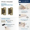Amerock Single Demountable Hinges for 1/4" Overlay Cabinet Doors – Set of 2 - 4 of 4