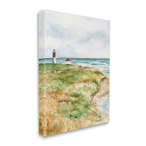 Stupell Industries Point Judith Cliffside Lighthouse Coastal Landscape - 1 of 4