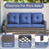 Gymojoy 5 Pieces Outdoor Wicker Sofa with Swivel Chairs, Coffee Table, Patio Furniture Set - 4 of 4