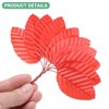 Unique Bargains Artificial Silk Wire Single Flower Leaves for DIY - 2 of 4