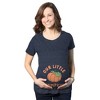 Our Little Pumpkin Maternity T Shirt Cute Pregancy Announcement Baby Shower Graphic Tee - Crazy Dog Maternity T Shirt - 3 of 4