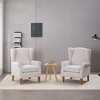 KWPZQEB Accent Chair Mid-Century Modern Chair with Coffee Table, Upholstered Armchair with Solid Wood Legs & Soft Cushion for Living Room, Bedroom - 3 of 4