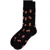 Memoi Men's Football Themed Cashmere Blend Novelty Crew Sock Black 10-13 - 3 of 4