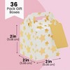 Juvale 36-Pack Mini Gold Gift Boxes - Tiny 2x2x2 Favor Boxes for Wedding, Birthday, Treats, with Tags and String (3 Patterns) - 4 of 4