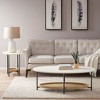 VYNXARIA Oval End Table with White Top and Natural Shelf - 3 of 4