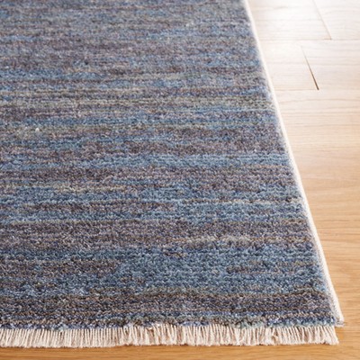 Lasa Blue Solid Synthetic 4' x 6' Rectangular Area Rug