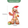 TackView 8ft Inflatables Christmas Yard Decorations, Cute Blow Up Gingerbread Man Xmas Inflatable for Yard Garden Party Decor - 4 of 4