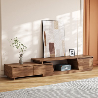 Modern 110.24"Extendable TV Stand with Drawer and Cabinet Storage