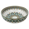 16" Round Artistic Ceramic Vessel Sink – Glossy Above-Counter Basin with Hand-Inspired Printed Pattern - 3 of 4