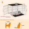 Artloge Heavy Duty Metal Pet Kennel Cage Durable Dog Crate Wooden Tabletop End Side Table with Removable Tray & 3 Lockable Doors for Dogs Furniture - 2 of 4