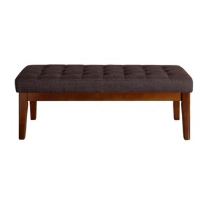Claire Tufted Upholstered Bench Chocolate Brown - Adore Decor, Brown Brown
