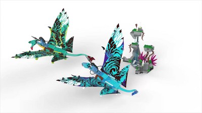  LEGO Avatar Jake & Neytiri First Banshee Flight 75572 -  Juguetes de construcción inspirados en la película Pandora con 2 figuras  Banshee, 2 minifiguras, elementos que brillan en la oscuridad, ideal 