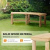 Karl Home | 56 In. 2-Person Fir Curved Outdoor Bench - 3 of 4