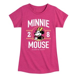 Girls' - Disney - Minnie Mouse Fitted Short Sleeve Graphic T-Shirt - 1 of 4