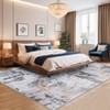 Washable Modern Abstract Rug Non Slip Low Pile Rug Soft Contemporary Throw Floor Cover Foldable Indoor Carpet for Living Room Bedroom Playroom - 4 of 4