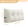 Bekrvio Bed Backrest Headboard Pillow w/ Side Pocket, Wedge Reading Bolster Cushion for Back Support on Bed or Sofa - 2 of 4