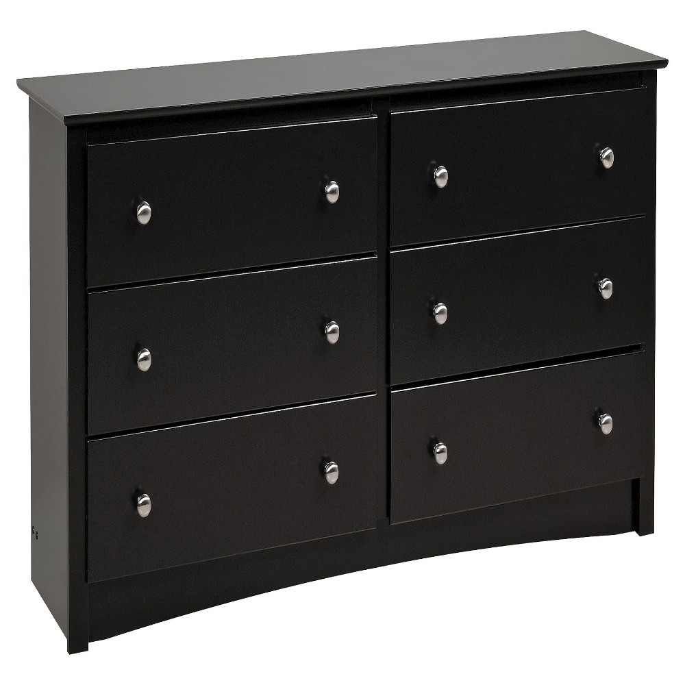 Dresser: 6 Drawer Dresser - Black
