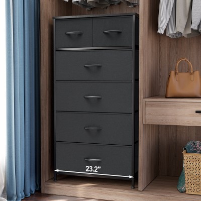 6-drawer Chest Vertical Dresser Storage Tower by Crestlive Products Black
