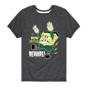Boys' - SpongeBob SquarePants - Bikini Bottom Beware Short Sleeve Graphic T-Shirt - 1 of 4