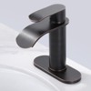 WOWOW 6.3 in. x 2.5 in. x 0.3 in. Stainless Steel Bathroom Sink Faucet Hole Cover Deck Plate Escutcheon in Oil Rubbed Bronze - 2 of 4