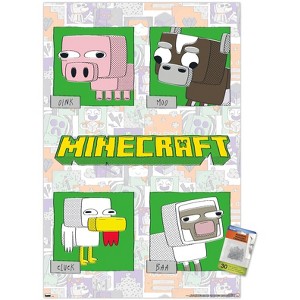 Trends International Minecraft - Simple Comic Animal Grid Unframed Wall Poster Prints - 1 of 4