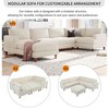NicBex Couches for Living Room Modular Sectional Corner Sofa Bed L-Shaped Spacious Space Sofa with Movable Ottoman, Beige - 3 of 4