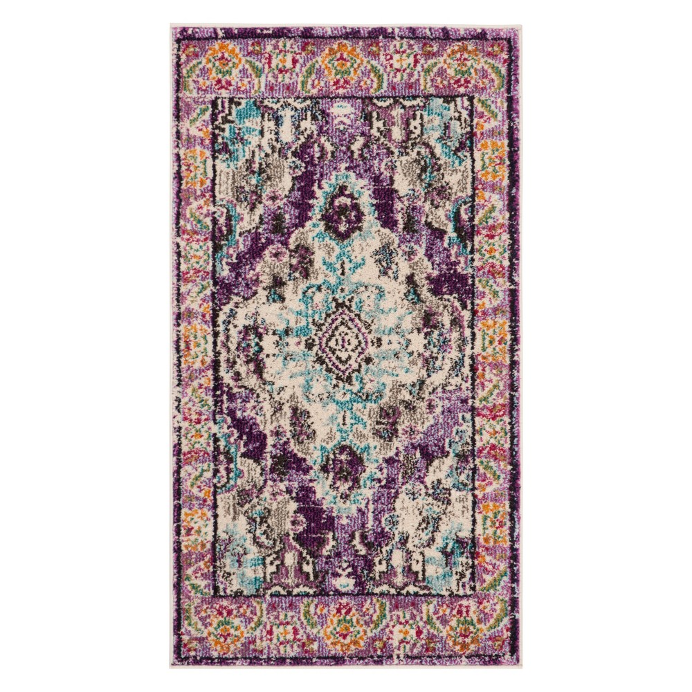 3'x5' Medallion Accent Rug Violet/Light Blue - Safavieh