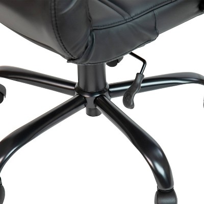 Black Leather High Back Ergonomic Executive Swivel Chair