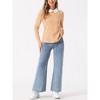 INSPIRE CHIC Women's Long Sleeves Contrast Peter Pan Collar Striped Blouse Top - 3 of 4