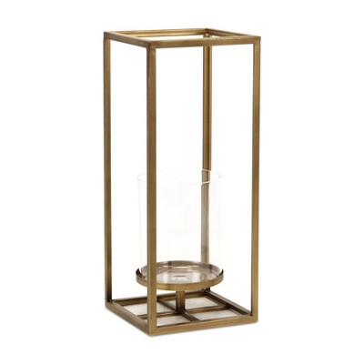 Cheung's Pembertale Tall Square Gold Metal Lantern - Large