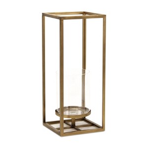 Cheung's Pembertale Tall Square Gold Metal Lantern - Large - 1 of 4