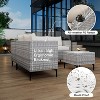 4-Piece All-Weather PE Rattan Set - Loveseat sofa & storage coffee table for backyard, poolside or porch conversations. - 4 of 4