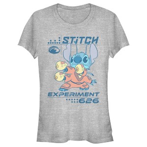 Juniors Womens Lilo & Stitch Experiment 626 Armed and Ready T-Shirt - 1 of 4