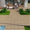Dolonm 22-Pack WPC Teak Deck Tiles - 11.8" Interlocking Waterproof Flooring, 3D Anti-Slip for Poolside/Patio DIY - 2 of 4
