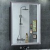 Keonjinn 21 in. W x 27 in. H Metal Framed Silver Rectangular Framed Recessed/Surface Mount Medicine Cabinet with Mirror - 2 of 3