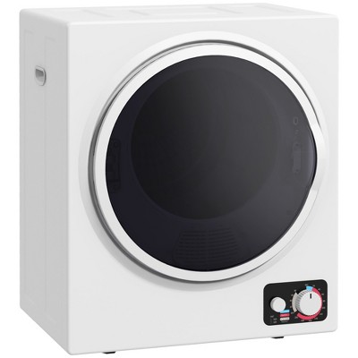 HOMCOM Portable Clothes Dryer, 120V 850W Compact Laundry Dryer with 1.5 cu.ft Stainless Steel Tub and 5 Drying Modes for Apartments Dorms RVs, White
